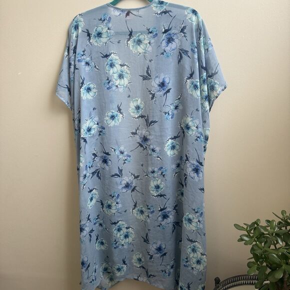 Band of Gypsies Anthropologie Long Kimono Cardigan Blue Sheer Sz XS/S - Picture 2 of 5
